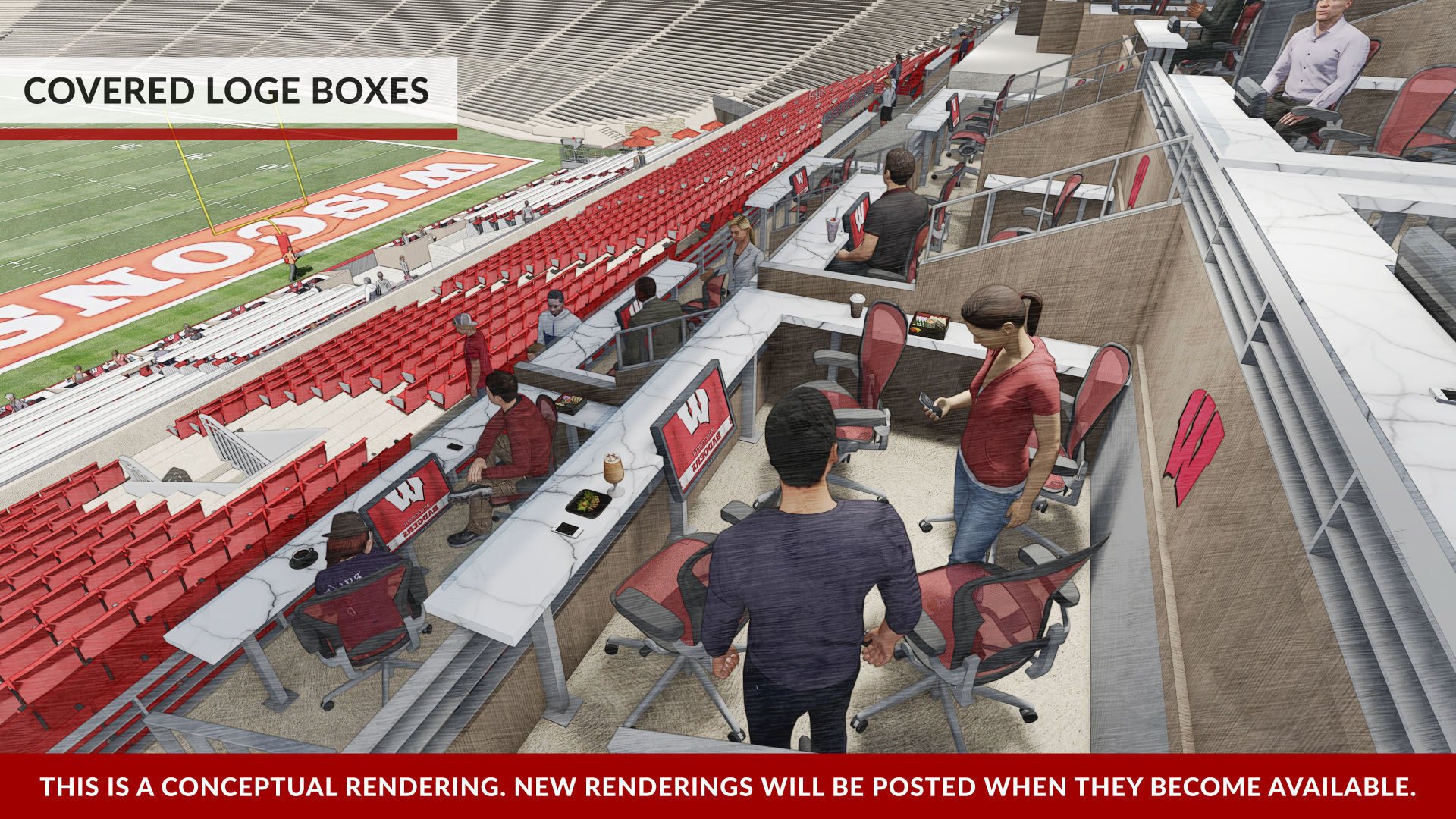 Camp Randall covered loge box